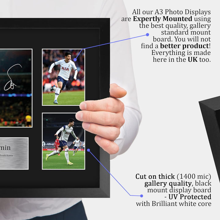 HWC Trading FR A3 Son Heung-min Tottenham Hotspurs Spurs Geschenke Gedruckt, Signiert Autogramm Bild