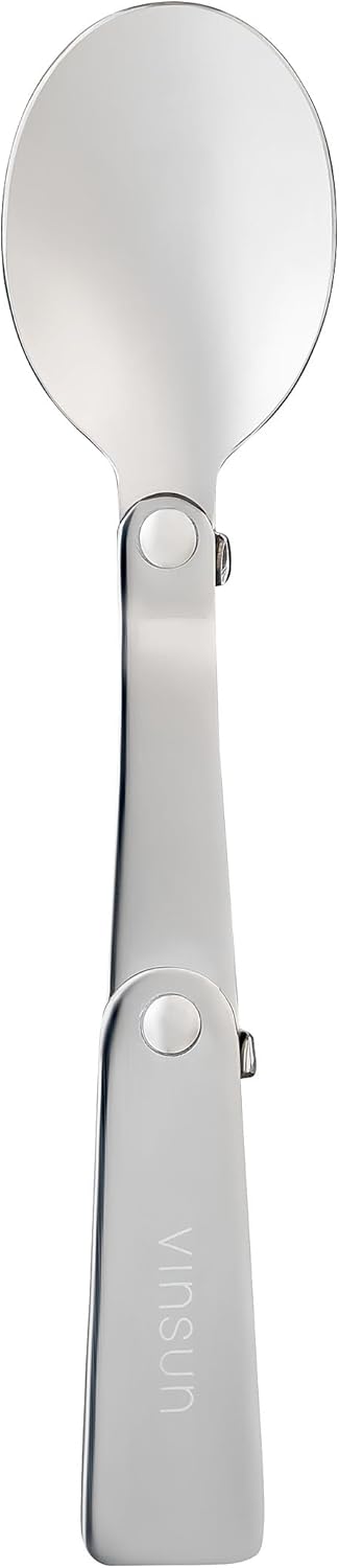 VINSUN Thermobehälter für Essen 800ml mit Löffel - Edelstahl, auslaufsicher, breite Öffnung - doppel
