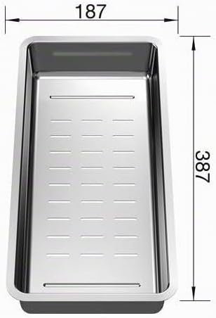 BLANCO Multifunktionsschale | Edelstahl | 387 x 187 mm | Passend zur DIVON II | Mehr Funktionalität