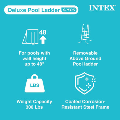 POOL LADDER WITH REMOVABLE STEPS for use