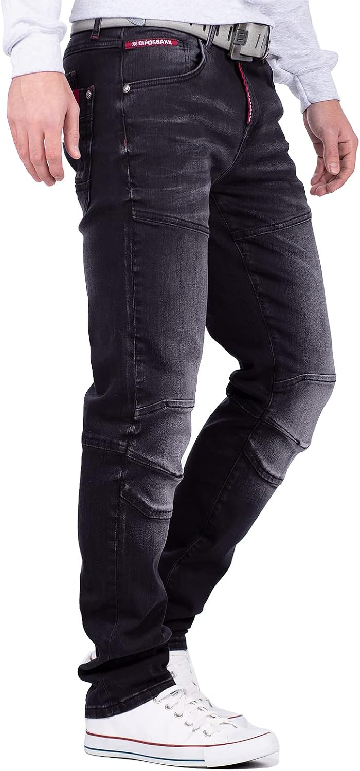 Cipo & Baxx Herren Jeans besonders modische Designs 29W / 32L Schwarz - 94, 29W / 32L Schwarz - 94