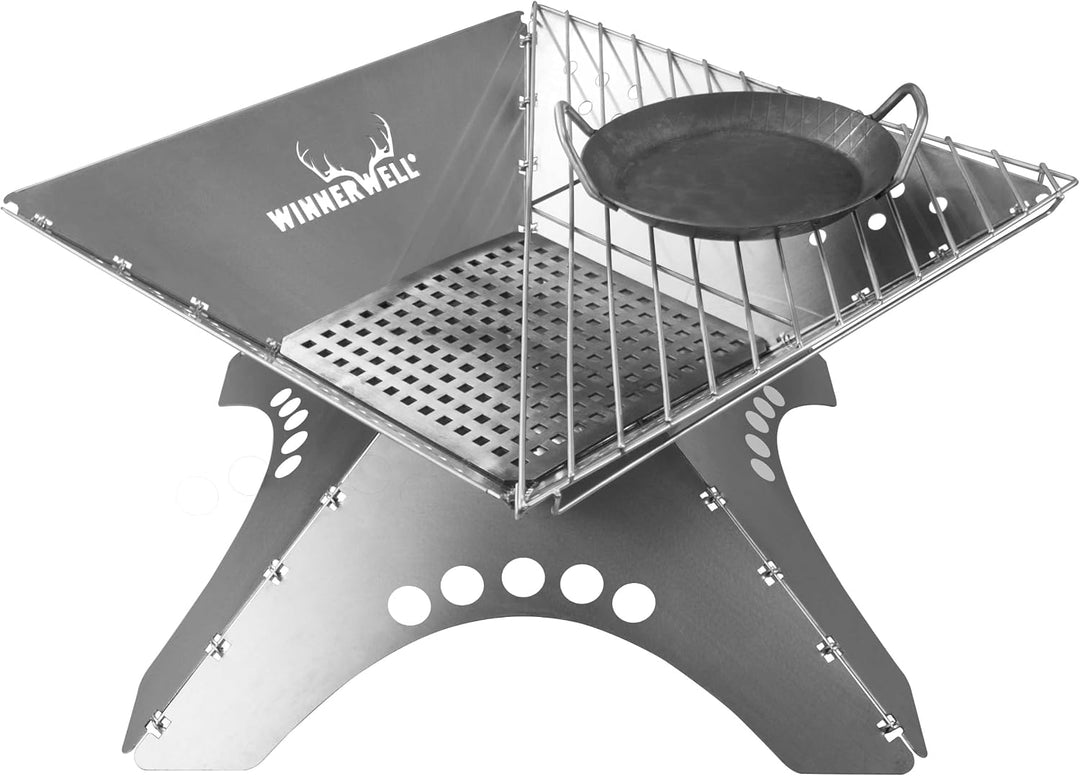 Winnerwell Flatfold Feuerstelle - XL | Portable Edelstahl Feuer Pan