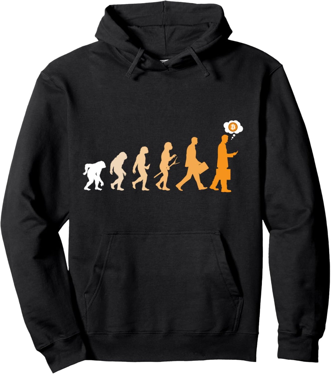 Bitcoin Evolution Funny HODL Bitcoin Krypto Kryptowährung Pullover Hoodie