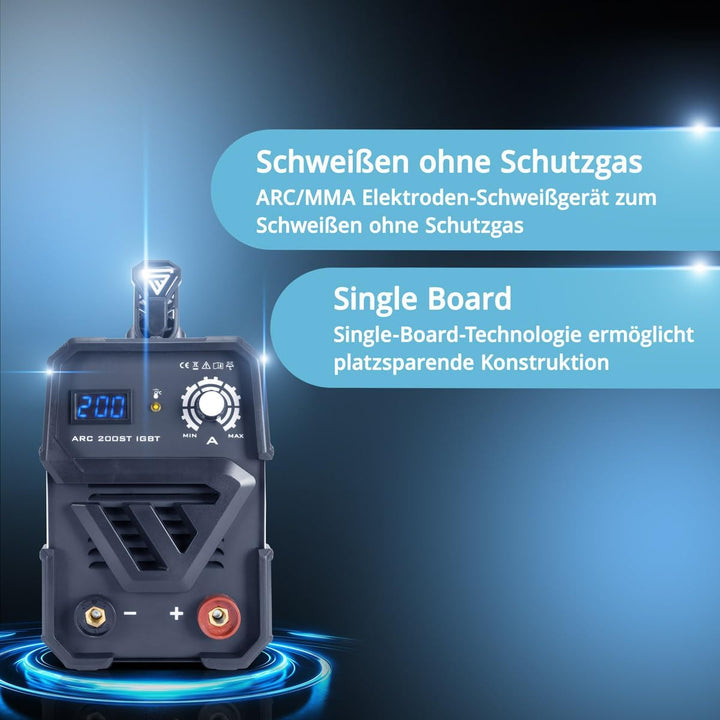 STAHLWERK ARC 200 ST IGBT - Schweissgerät DC MMA/E-Hand/Lift-TIG Welder mit echten 200 Ampere sehr k