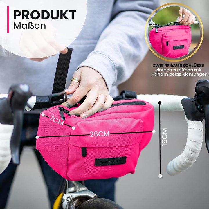 Bomence kleine Fahrrad Lenkertasche Hüfttasche 2-in-1, Gürteltasche, nachhaltige Bauchtasche aus rec