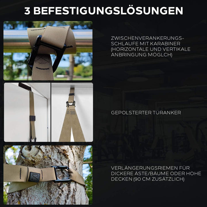 Infinitsports - Elite Schlingentrainer-Set mit 3 Befestigungslösungen (inkl. Türanker), Premium Slin