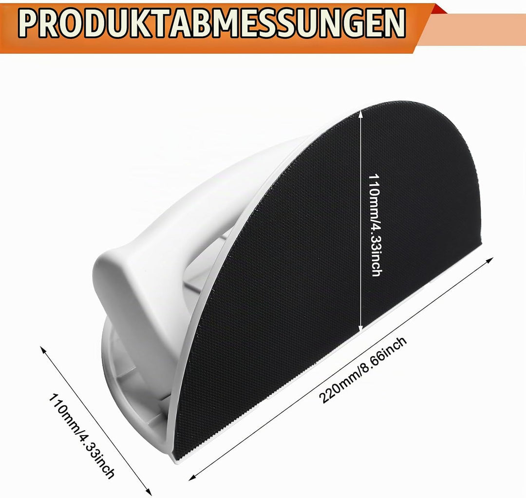 Multifunktionales Halbkreisförmiges Handschleifer, Selbstklebende Handheld Mikro Handschleifer Kit+