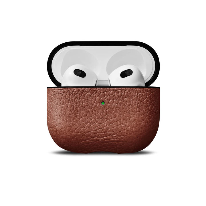Woolnut Leder Hülle Case für AirPods 3. Gen - Cognac Braun, Cognac