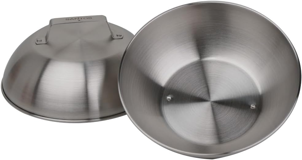 SANTOS Smash Burger Set mit Fleischpresse Schmelzglocken Spachtel Gusseisen Grillplatte BBQ Zubehör