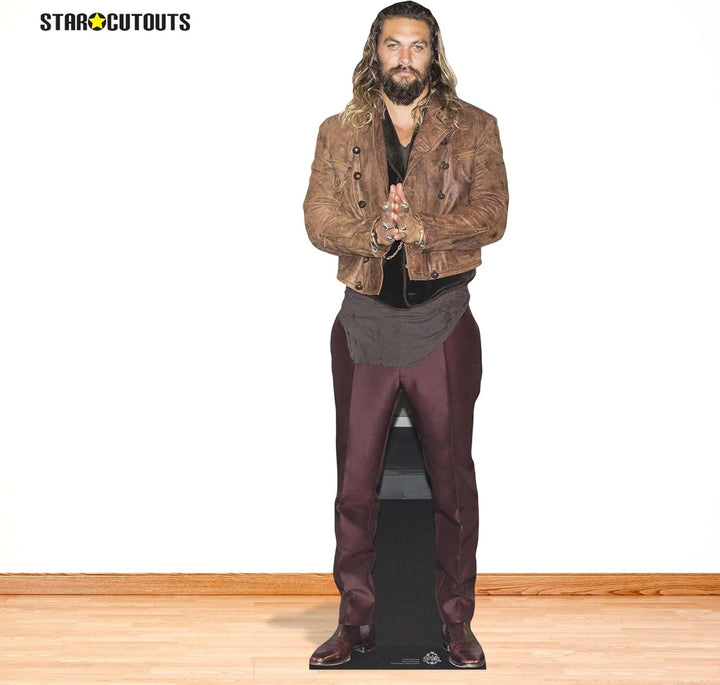 STAR CUTOUTS Jason Momoa Aussparung mit Mini-Tischplatte, Pappe, Mehrfarbig, Lifesize