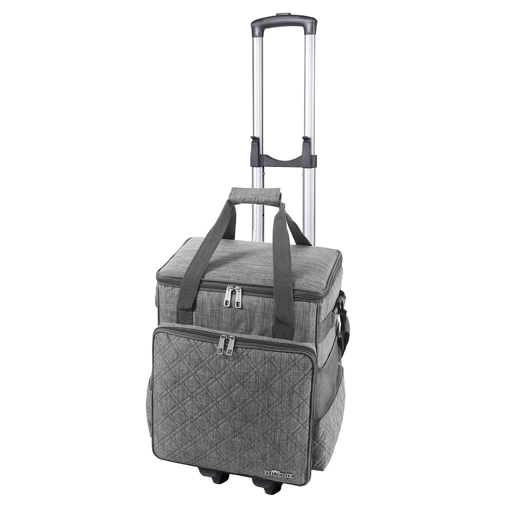 Phönix Trolley für Nähmaschinen 45x21x37cm und Overlockmaschinen 39x32x36cm (Overlocktrolley Quilt D