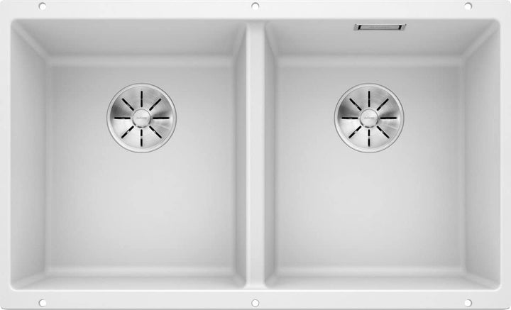 BLANCO SUBLINE 350/350-U | SILGRANIT weiss | Einbauart: Unterbau | ohne Ablauffernbedienung | 80er U