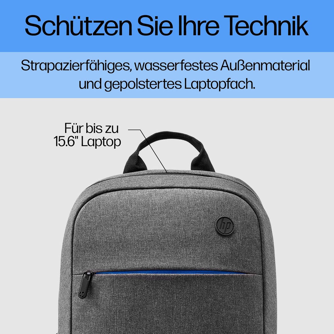 HP Prelude Laptoprucksack 15,6 Zoll – wasserabweisend, leicht & robust – Notebook Rucksack für Reise