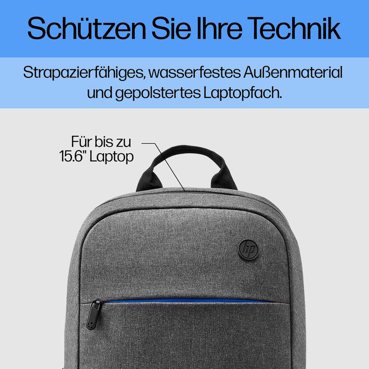 HP Prelude Laptoprucksack 15,6 Zoll – wasserabweisend, leicht & robust – Notebook Rucksack für Reise