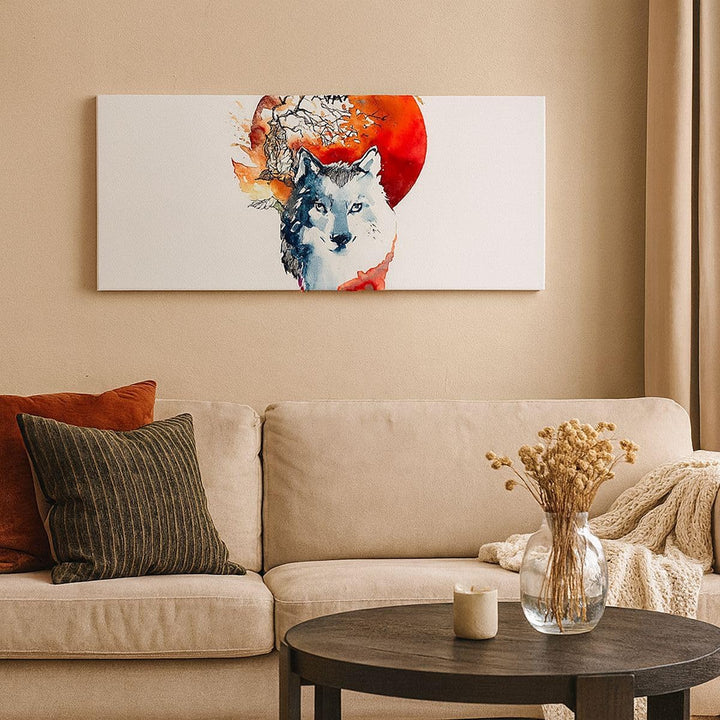 Wandbilder Dekoration Wohnzimmer Tierwelt Pelz Abbildung Mond Panorama Bilder auf Leinwand 120x50cm