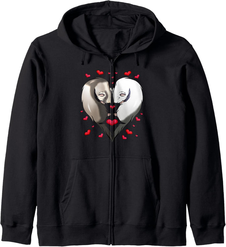 Frettchen Liebe Valentinstag Geschenk Kapuzenjacke