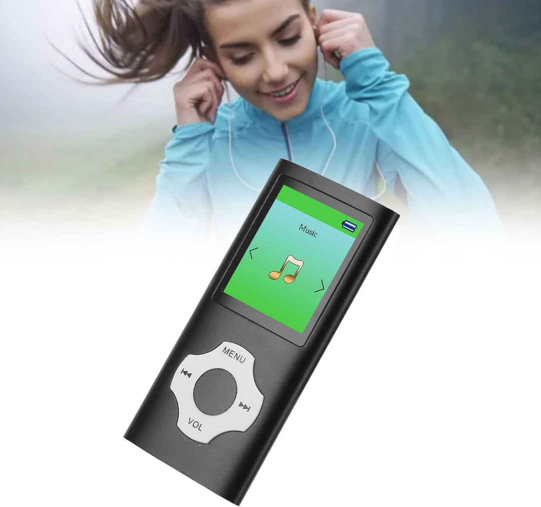 MP3-Player Unterstützt 64G TF-Karte, Tragbarer HiFi-Musikplayer mit Diktiergerät, UKW-Radio, Fotobet