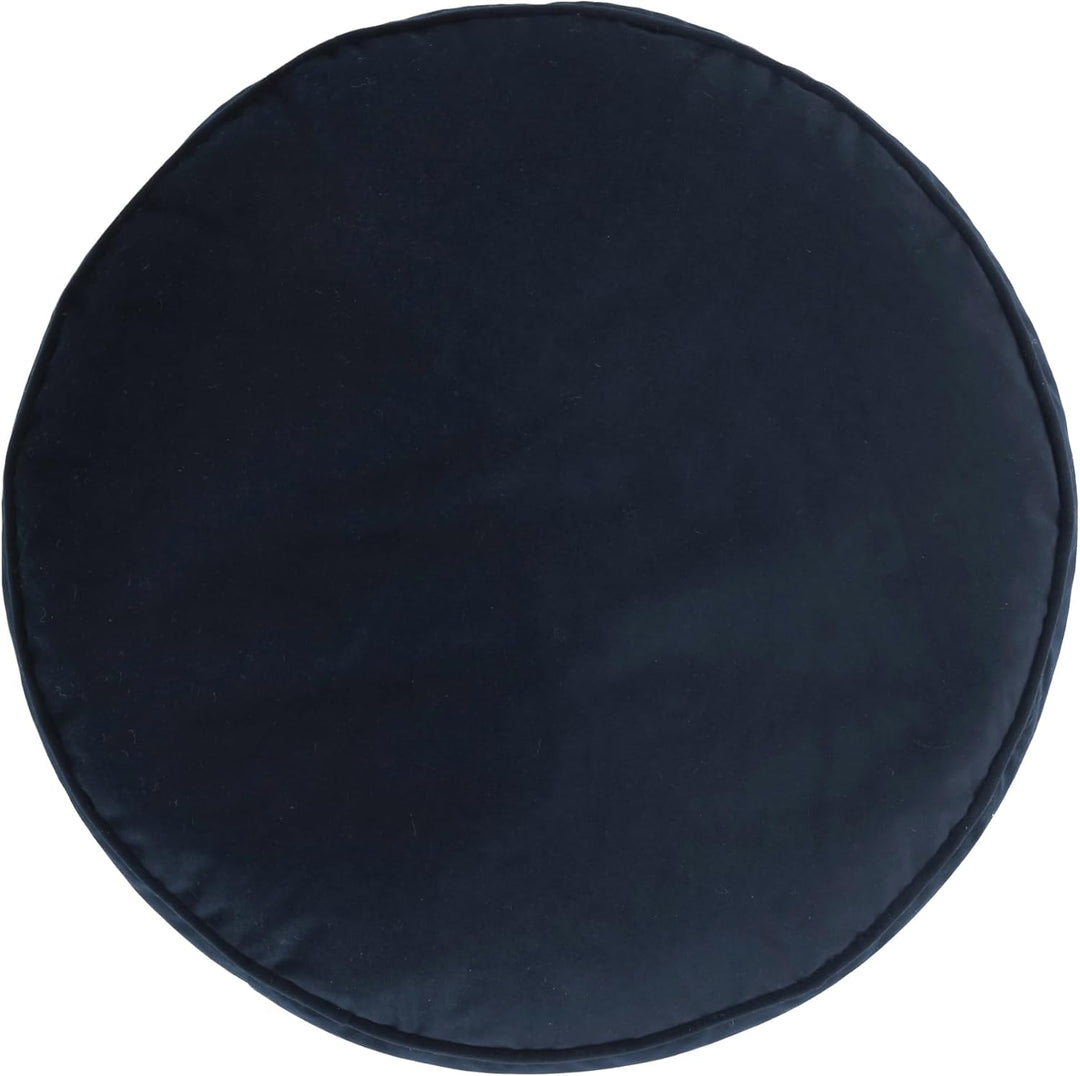 Icon Milano Hocker, Dunkelblau, Flauschiger Samt Stoff, Samt Sitzsack, Sitzpuff, Pouf Hocker mit Fül