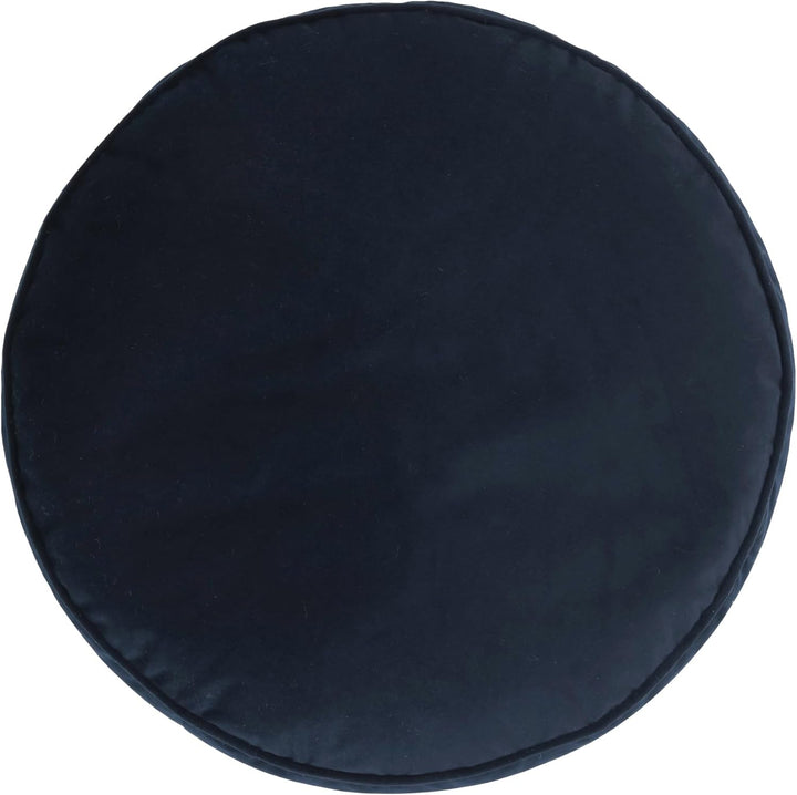 Icon Milano Hocker, Dunkelblau, Flauschiger Samt Stoff, Samt Sitzsack, Sitzpuff, Pouf Hocker mit Fül