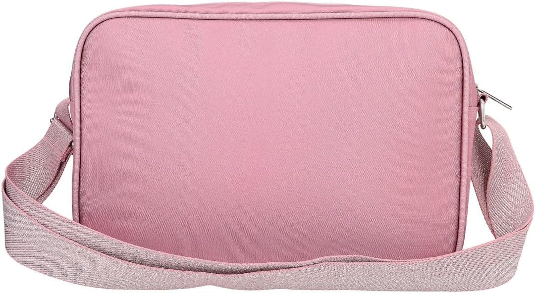 Depesche 12528 TOPModel Glitter Queen - Umhängetasche in Rosa, Tasche mit Reissverschluss und längen