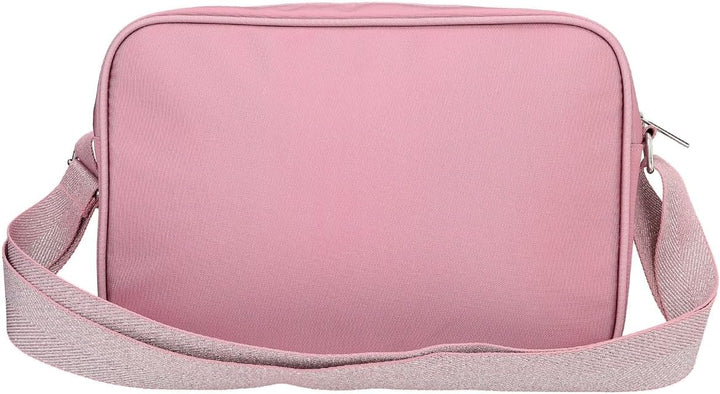 Depesche 12528 TOPModel Glitter Queen - Umhängetasche in Rosa, Tasche mit Reissverschluss und längen