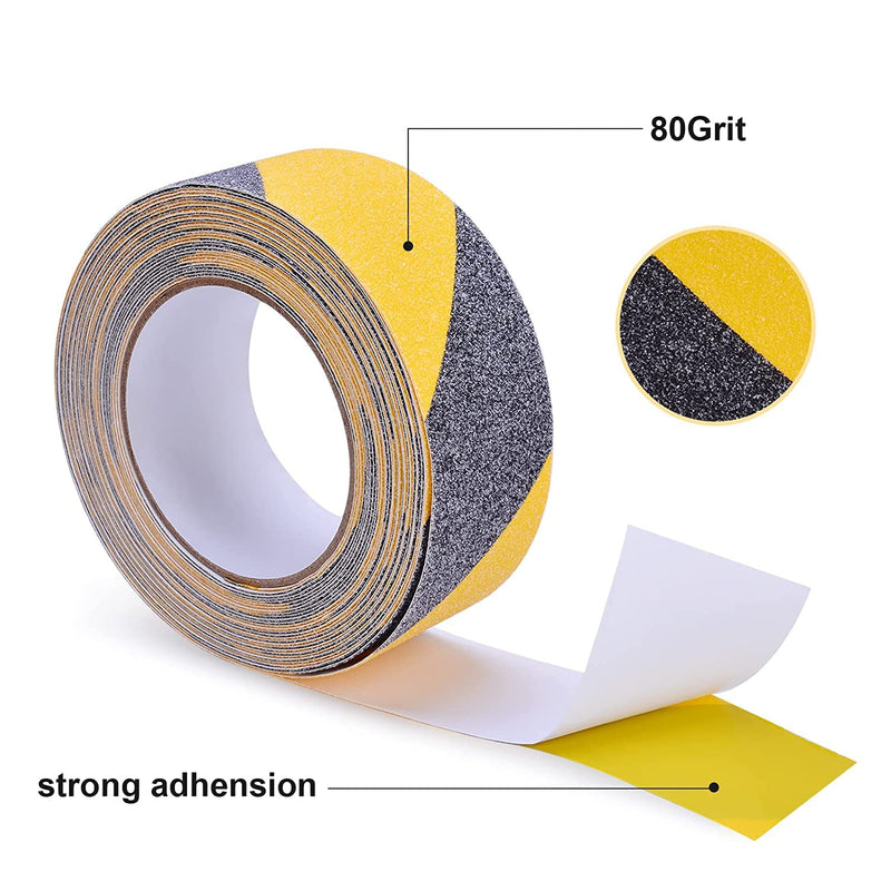 Antirutsch Klebeband, OQingluan 18m*10cm Antirutschband Selbstklebend, Sicherheitsband Gelb Schwarz,