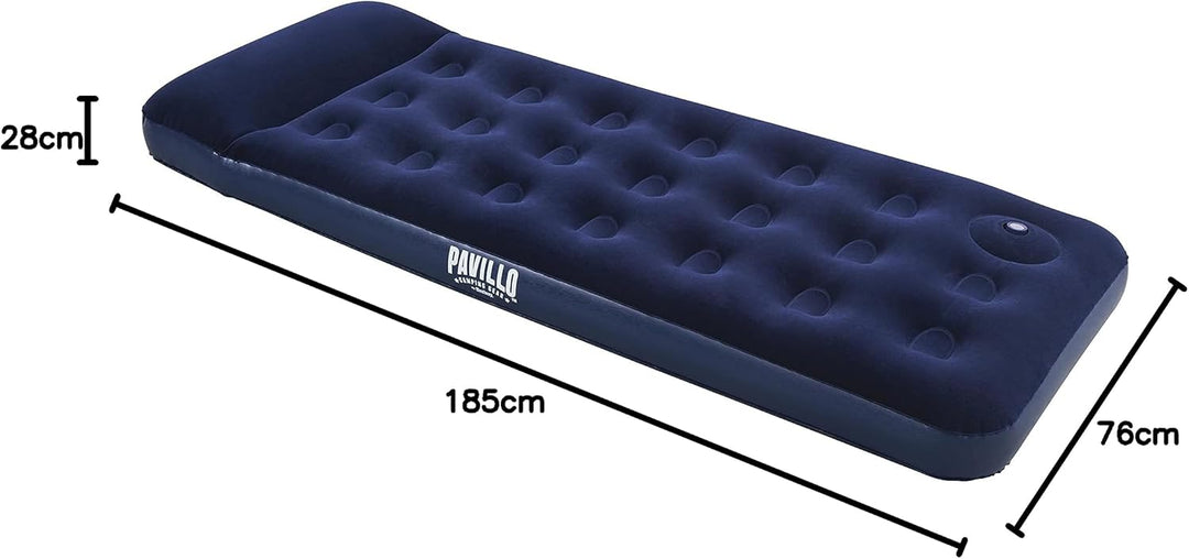 Pavillo Luftmatratze Schnell Aufblasen Outdoor Camping Luftmatratze mit Eingebautem Kissen Blau Sing