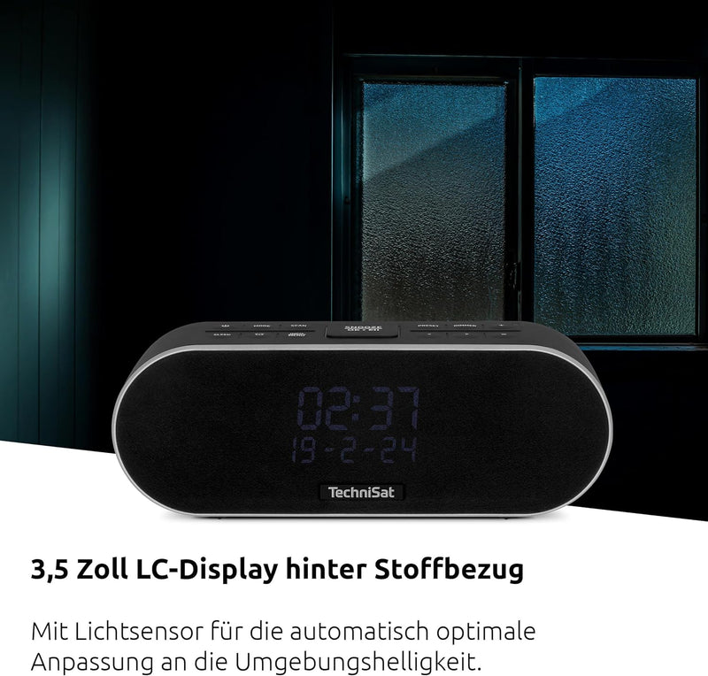 TechniSat DIGITRADIO 53 BT – Premium-Stereo-Radiowecker mit USB-Ladefunktion (DAB+, UKW, Uhr-/ Datum