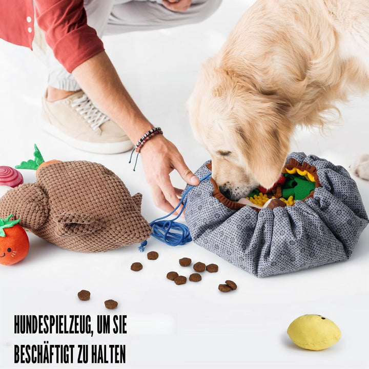 Nocciola Quietschendes Hundespielzeug, Interaktives Hundespielzeug für Langeweile, Haustier-Kauspiel