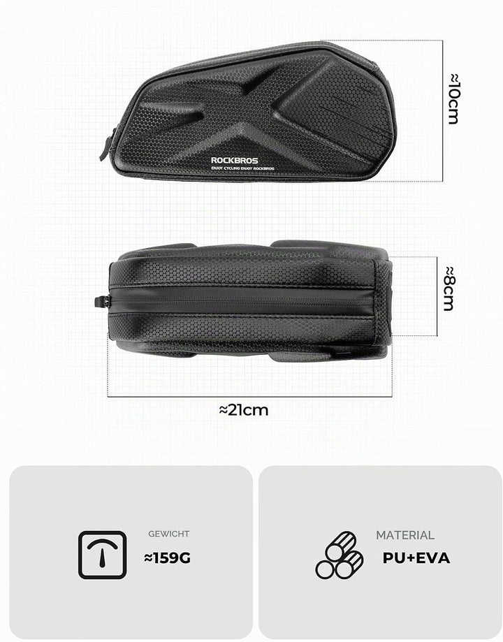 ROCKBROS Fahrrad Rahmentasche Fahrradtasche für Fahrradrahmen 1,4L MTB Oberrohrtasche