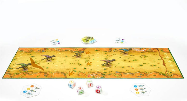 FlexiQ Raptor Race - Gesellschaftsspiele ab 7 Jahren | Spiele für 2 Personen | Reisespiele Erwachsen