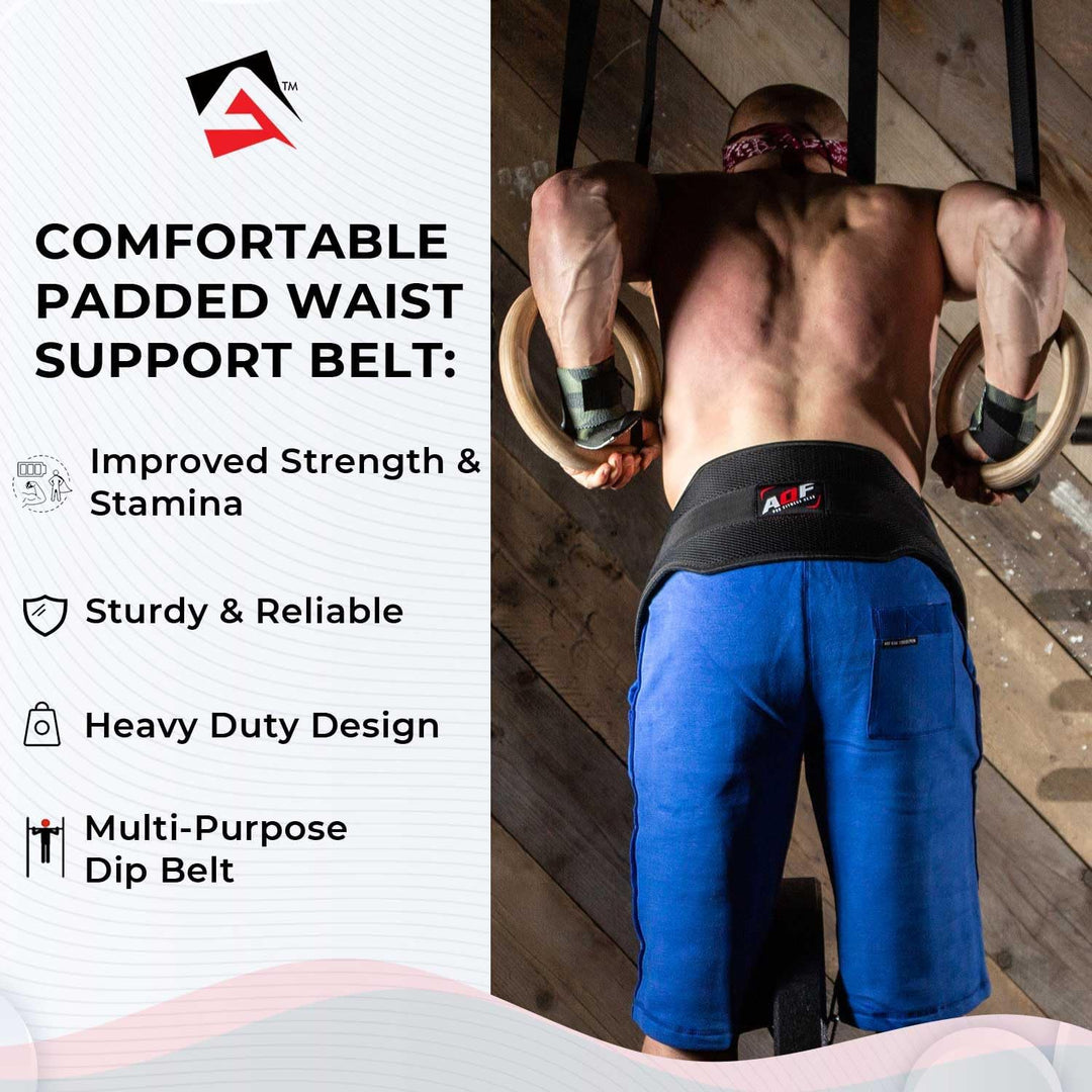 AQF Dip Gürtel Mit Stahlkette, Neopren Fitness Gewichthebergürtel, Gewichtsgürtel, Bodybuilding Dip