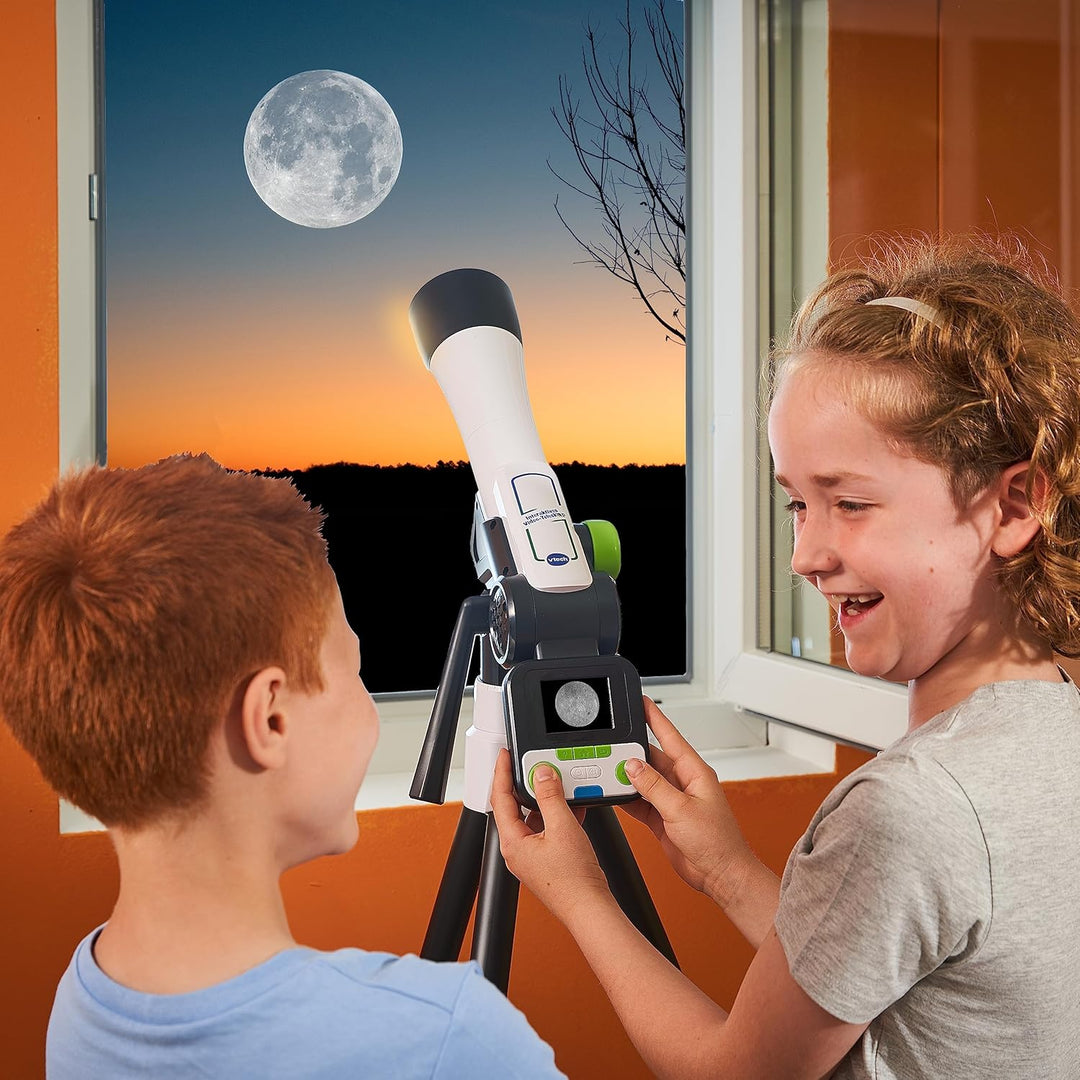 VTech Interaktives Video-Teleskop – Digitales Teleskop inkl. NASA-Inhalten und Sammelkarten – 4 Spie