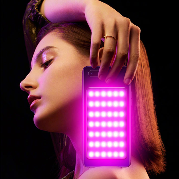 Magnetisches RGB Video Selfie-Licht für iPhone Magsafe & OLED Display | Tragbare Phone/Kamera Beleuc