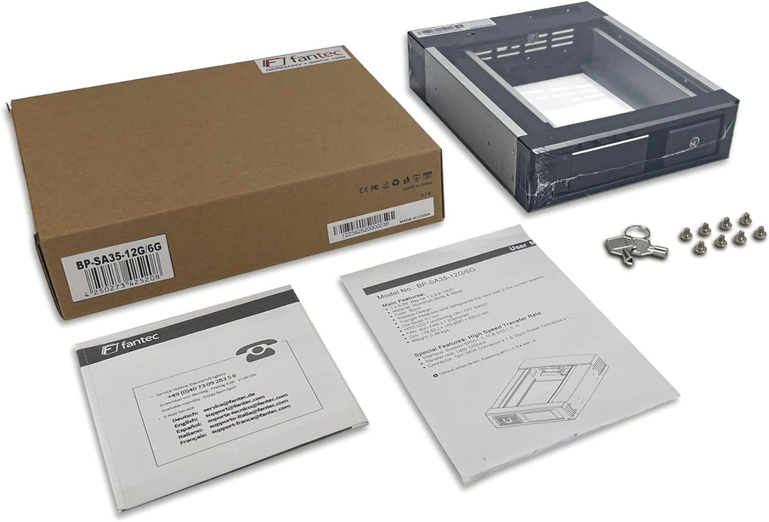 FANTEC 2520 BP-SA35-12G/6G SAS/SATA 3,5" HDD in 1x 5,25" Wechselrahmen trägerlos
