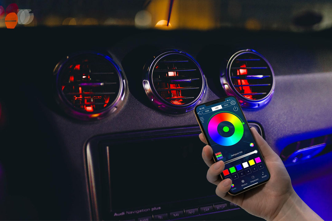 Digital RGB PRO LED Ambientebeleuchtung | Neuheit 2023 RGB Steuerung Via App | Kabellos mit 16,7 Mil