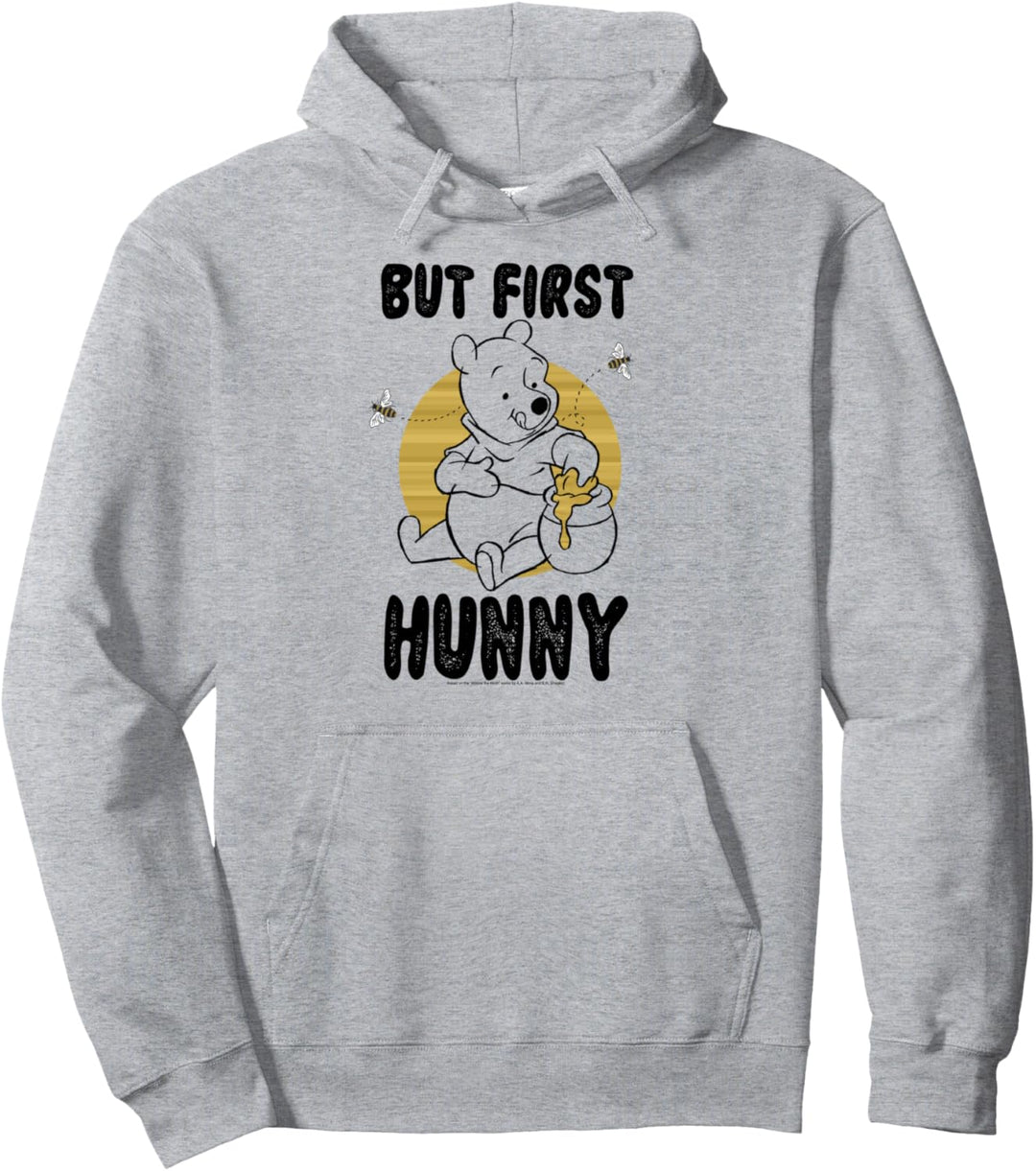 Disney Winnie The Pooh But First Hunny Honey Pullover Hoodie