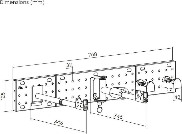 my wall modulare Fahrrad Wandhalterung - HR13L, vertikale &amp; horizontale Aufhängung, Fahrradhalterung