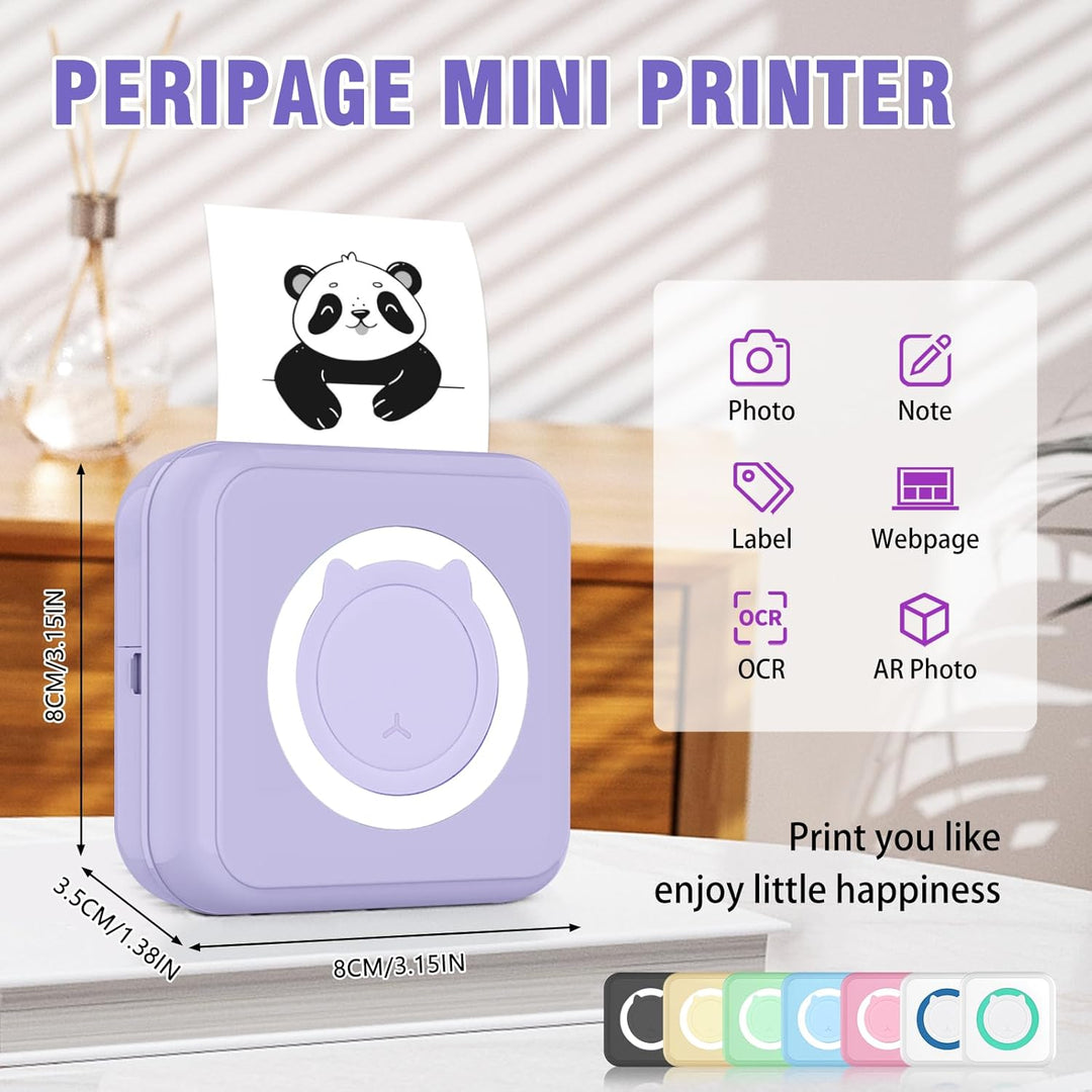 Mini drucker für Smartphone, mini drucker aufkleber, mini drucker 300DPI, tragbar Thermal Drucker Ko