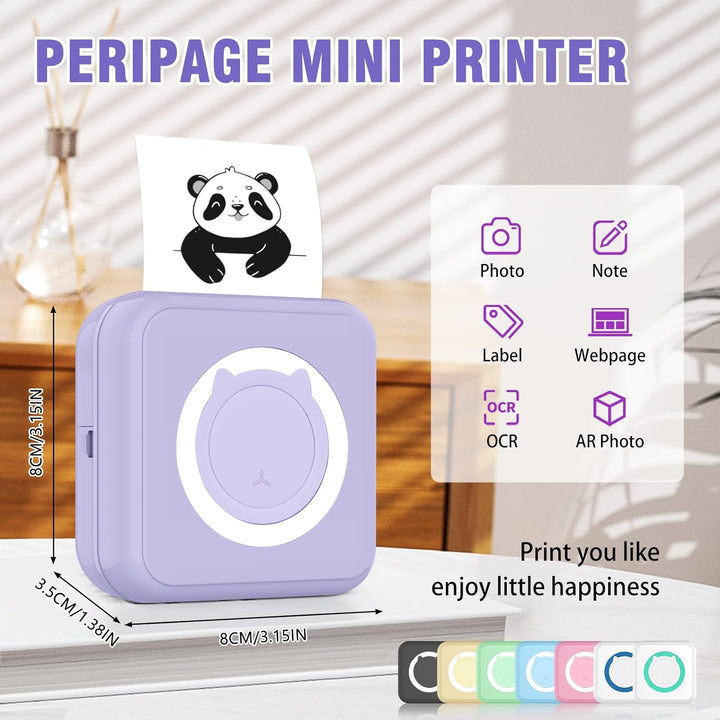 Mini drucker für Smartphone, mini drucker aufkleber, mini drucker 300DPI, tragbar Thermal Drucker Ko