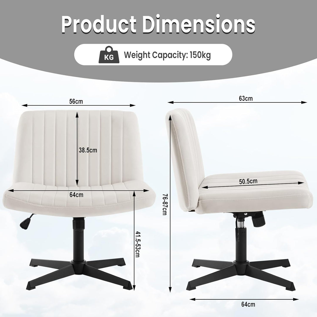 WOLTU Relaxsessel ohne Armlehne, Bürostuhl, Schreibtischstuhl Drehstuhl, Ergonomischer Stuhl, Samt S