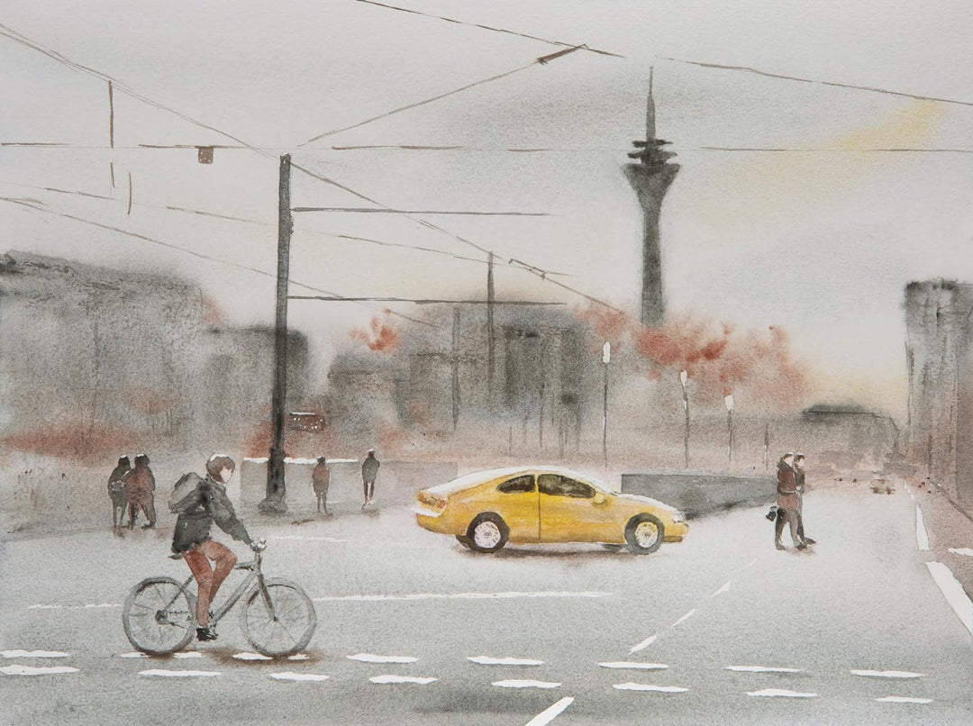 Schmincke – HORADAM® AQUARELL, Super Granulation Set Urban, 5 x 15 ml Tuben, 74 893 097, Holzkasten,