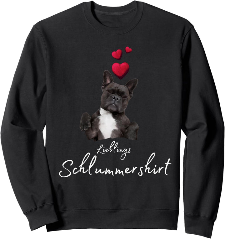 Lieblings Schlafshirt Hund mit Herz Schlafanzug Hundemotiv Sweatshirt