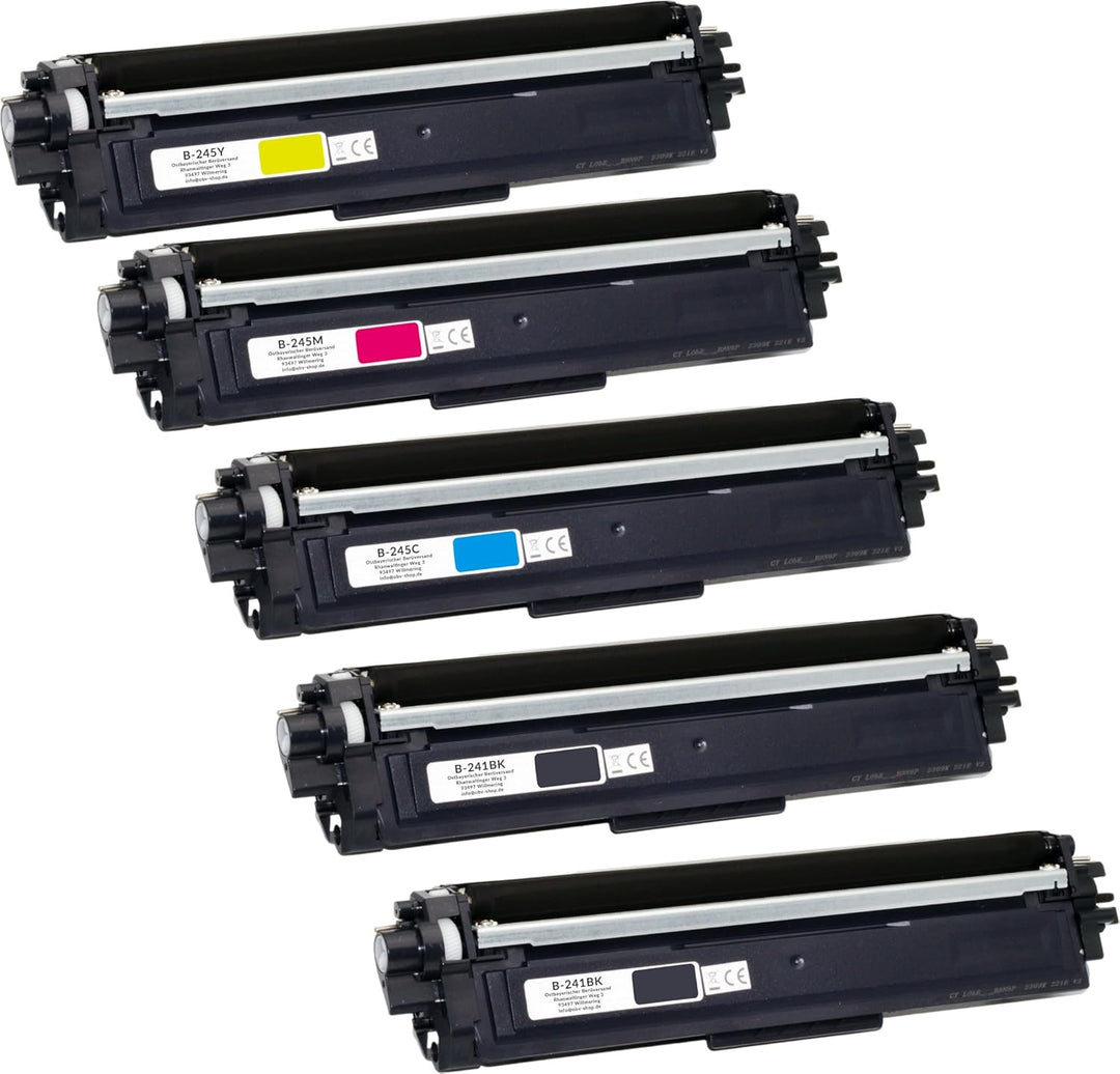 OBV 5X kompatibler Toner als Ersatz für Brother TN 241 / 245 TN-241BK TN-245C TN-245M TN-245Y für DC