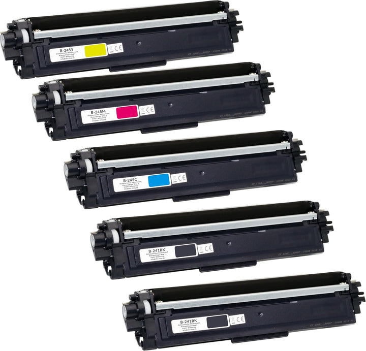 OBV 5X kompatibler Toner als Ersatz für Brother TN 241 / 245 TN-241BK TN-245C TN-245M TN-245Y für DC