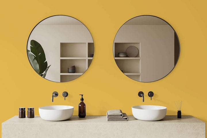New Walls Premium Wandfarbe Gelb, Senfgelb Liquid Luxury Dispersionsfarbe für Innenräume – 1 L 1000