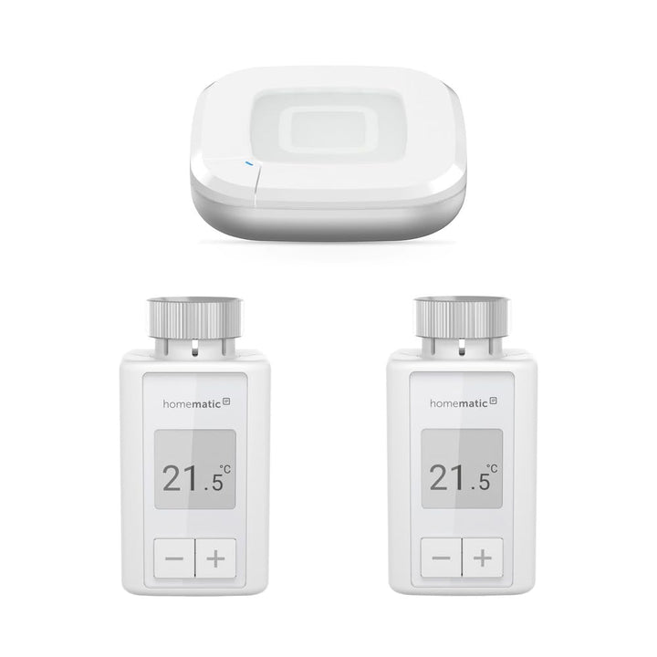 Homematic IP Heizungssteuerung für 2 Heizkörper zur Einzelraumregelung mit App., Weiss (Thermostat F