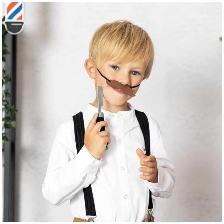 Smoby Barber & Cut – Erster Bart – Spielzeug für Barbier – 5 Zubehörteile – Bart, Umhang aus Stoff,