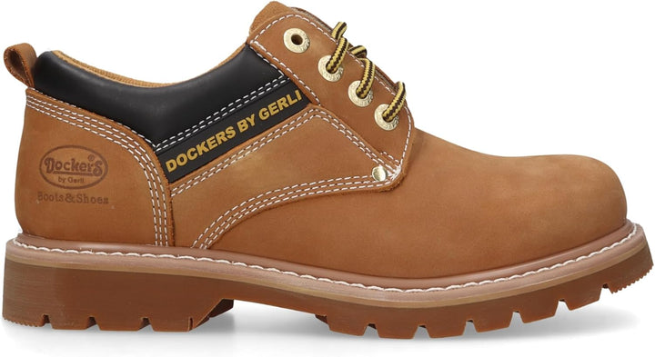 Dockers by Gerli Herren Schnürstiefeletten, Männer Schnürschuhe 40 EU Golden Tan 910
