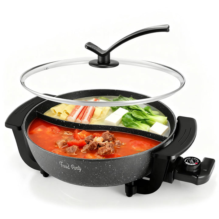 Food Party Hot Pot Elektrisch Hotpot Topf 6L Elektrischer Kochtopf 220V 1200W Doppelseitig Elektrisc